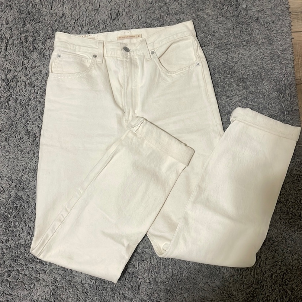Women's 70's Levi's Straight Leg Color Cream Size 27